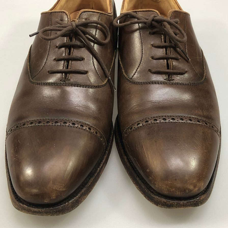 【Crockett & Jones】クロケット&ジョーンズ Fairford パンチドキャップトゥ ブラウン サイズUK6.5E