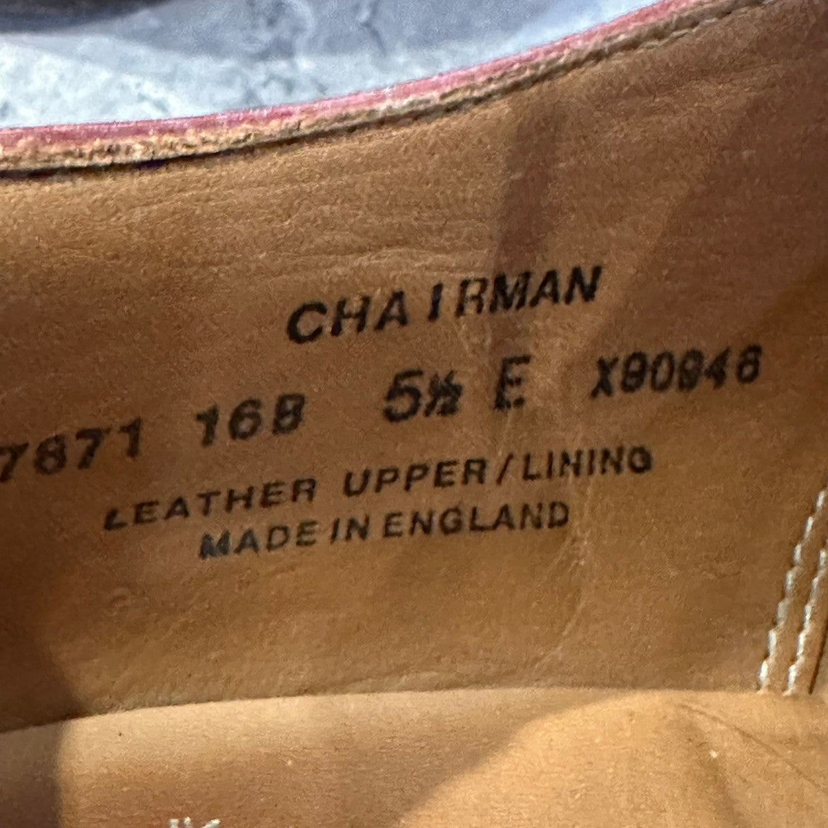 【CROCKETT&JONES】クロケット＆ジョーンズ チェアマン セミブローグ カーフ バーガンディ サイズUK5.5E 236ラスト