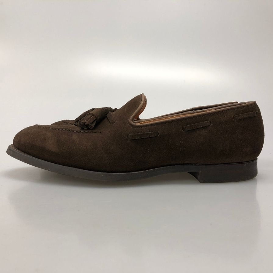 【CROCKETT&JONES】クロケット&ジョーンズ  ローファー スエード ブラウン（茶系） サイズ 7.5 ラスト