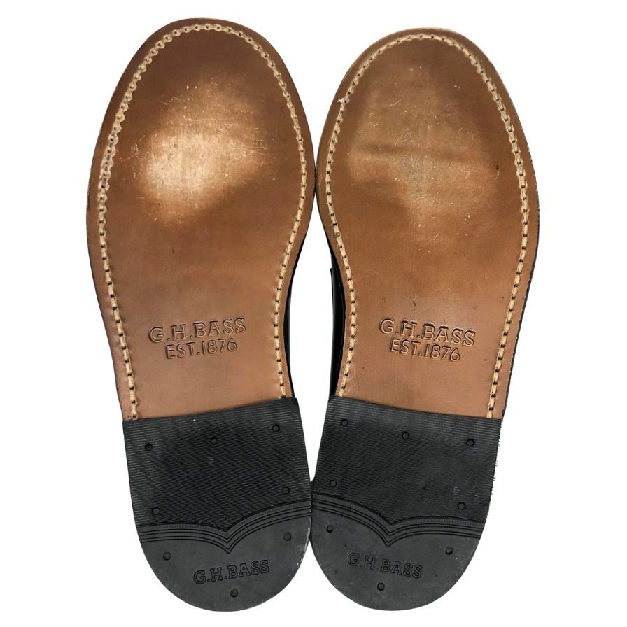 新品未使用 【G.H.Bass&Co. 】 ジーエイチバス 11015H ラーキン タッセルローファー ハイシャインレザー ブラック サイズ US6.5 定価￥39,600-