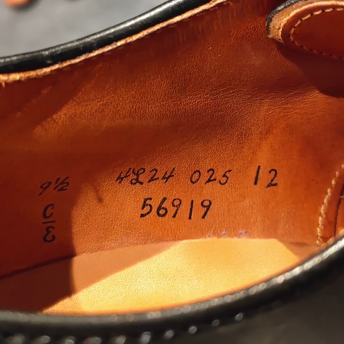 使用数回【ALDEN】オールデン アナトミカ別注  56919 プレーントゥ コードバン ブラック サイズUS9.5E モディファイドラスト