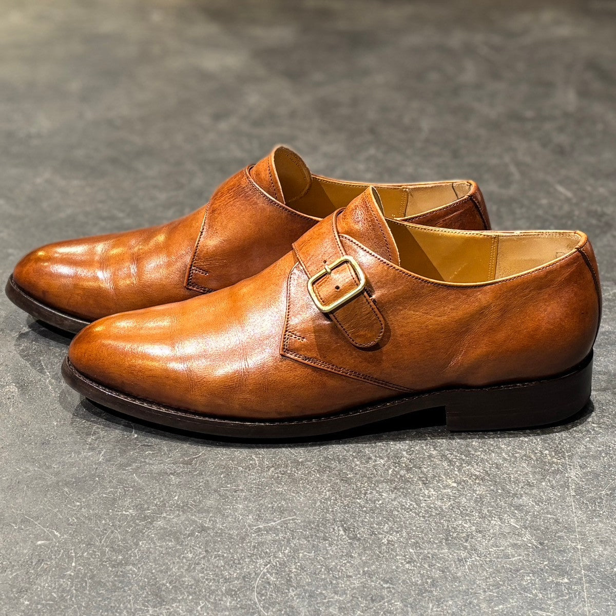 【Lloyd Footwear】ロイドフットウェア 2822ER04 シングルモンク ダイナイトソール  カーフ ブラウン サイズ UK8.5E