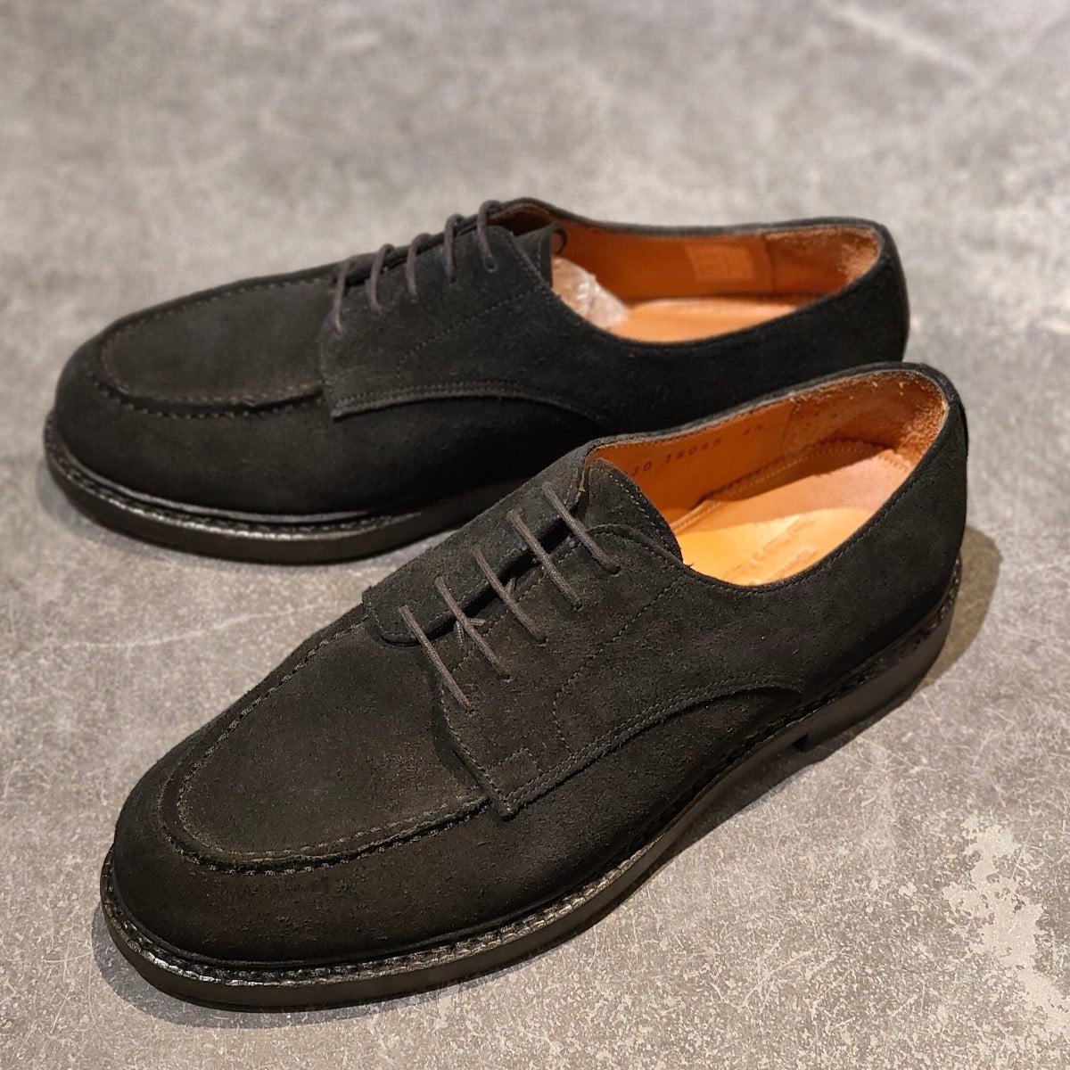 極美品【JALAN SRIWIJAYA】ジャランスリワヤ 99030 Uチップ スエード ブラック サイズUK6.5