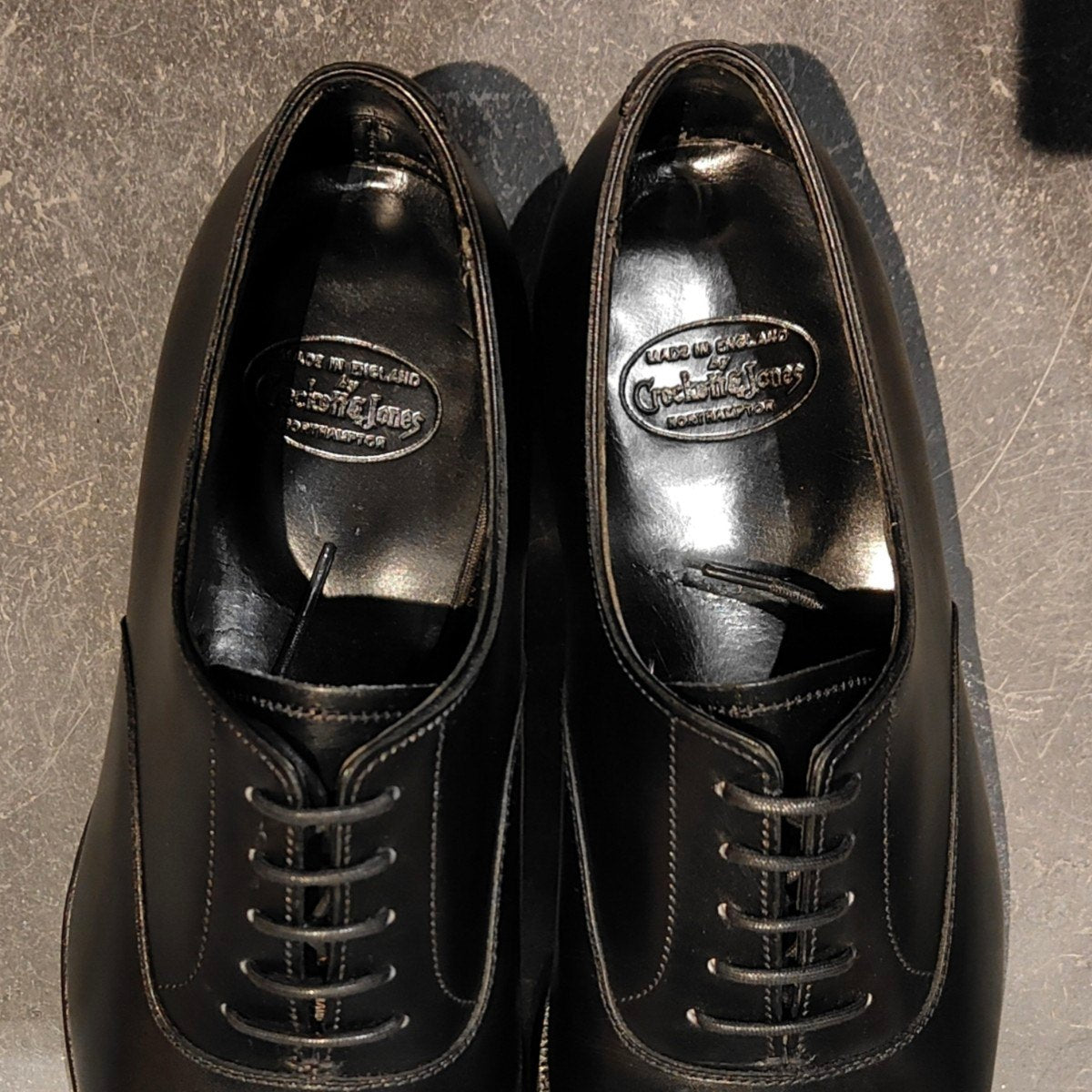 【CROCKETT&JONES AUDLEY】クロケット&ジョーンズ オードリー ストレートチップ カーフ ブラック サイズUK6.5E 377ラスト