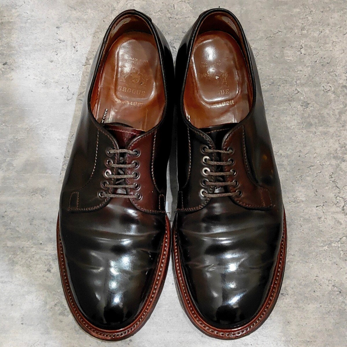 【ALDEN】オールデン BROGUE別注 D8411C プレーントゥ コードバン ダークバーガンディ サイズUS10.5E ミリタリーラスト