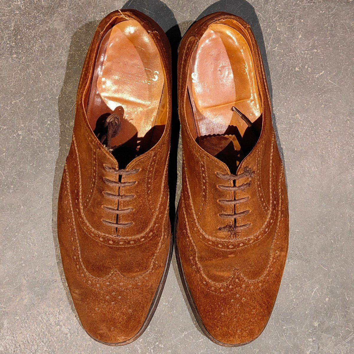 SANDERS】サンダース 4831 ウイングチップ 8212SS スエード ブラウン