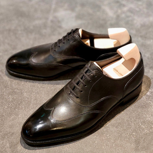希少 新品未使用【JOHN LOBB】ジョンロブ ワーウィック 復刻モデル プレステージライン ブラインドブローグ カーフ ブラック サイズUK7E 7000ラスト