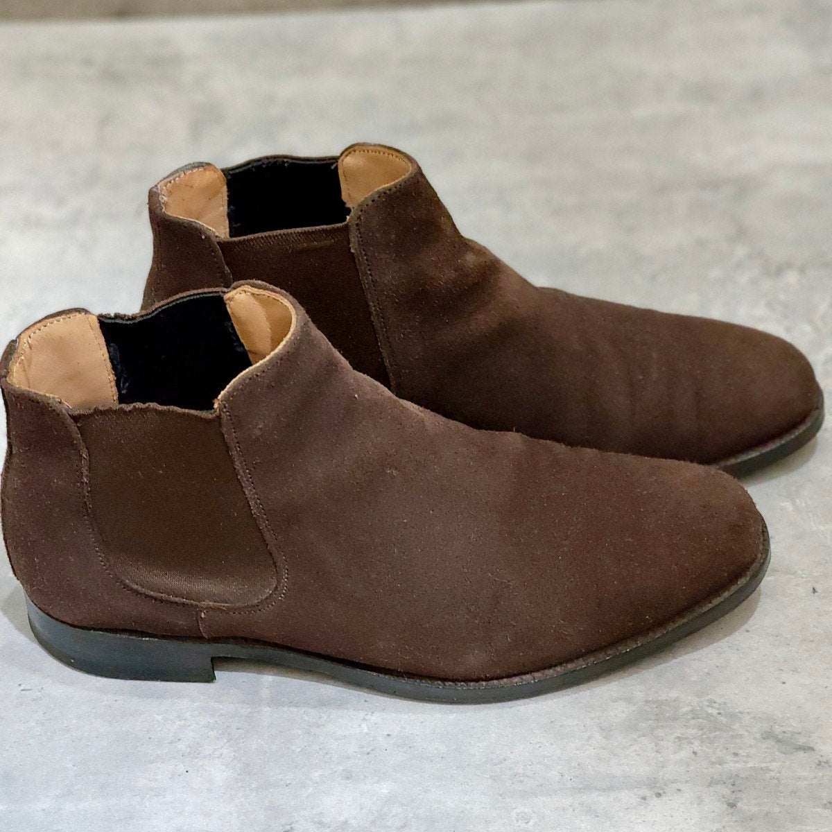 【JOSEPH CHEANEY】ジョセフチーニー FAWKES フォークス サイドゴアブーツ スエード ブラウン サイズUK6