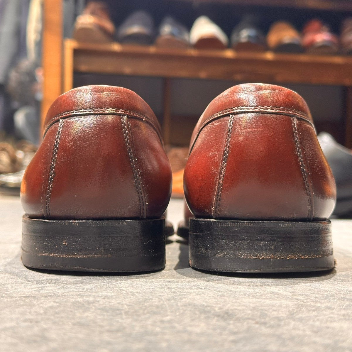 希少【HEINRICH DINKELACKER】ハインリッヒディンケラッカー ウィーン ローファー カーフ バーガンディ サイズ UK6.5