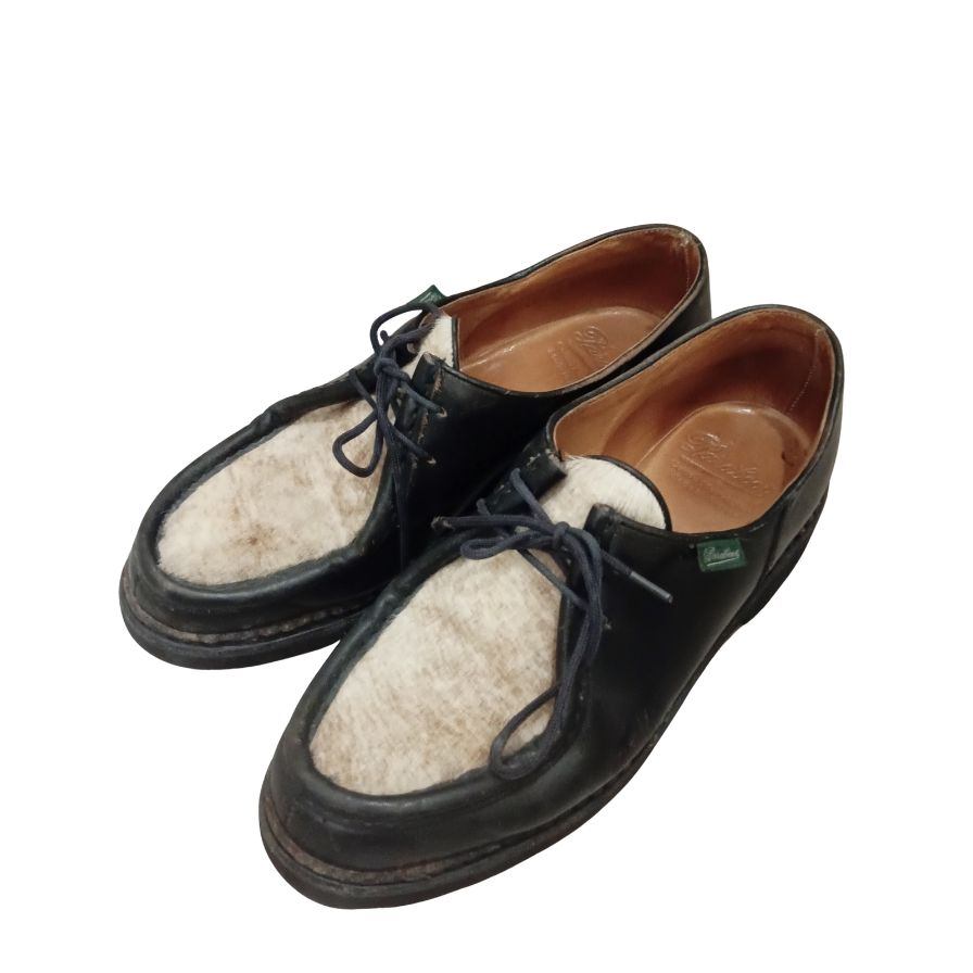 【PARABOOT】パラブーツ レザーシューズ ミカエル チロリアンシューズ ポニー ブラック メンズ サイズ42