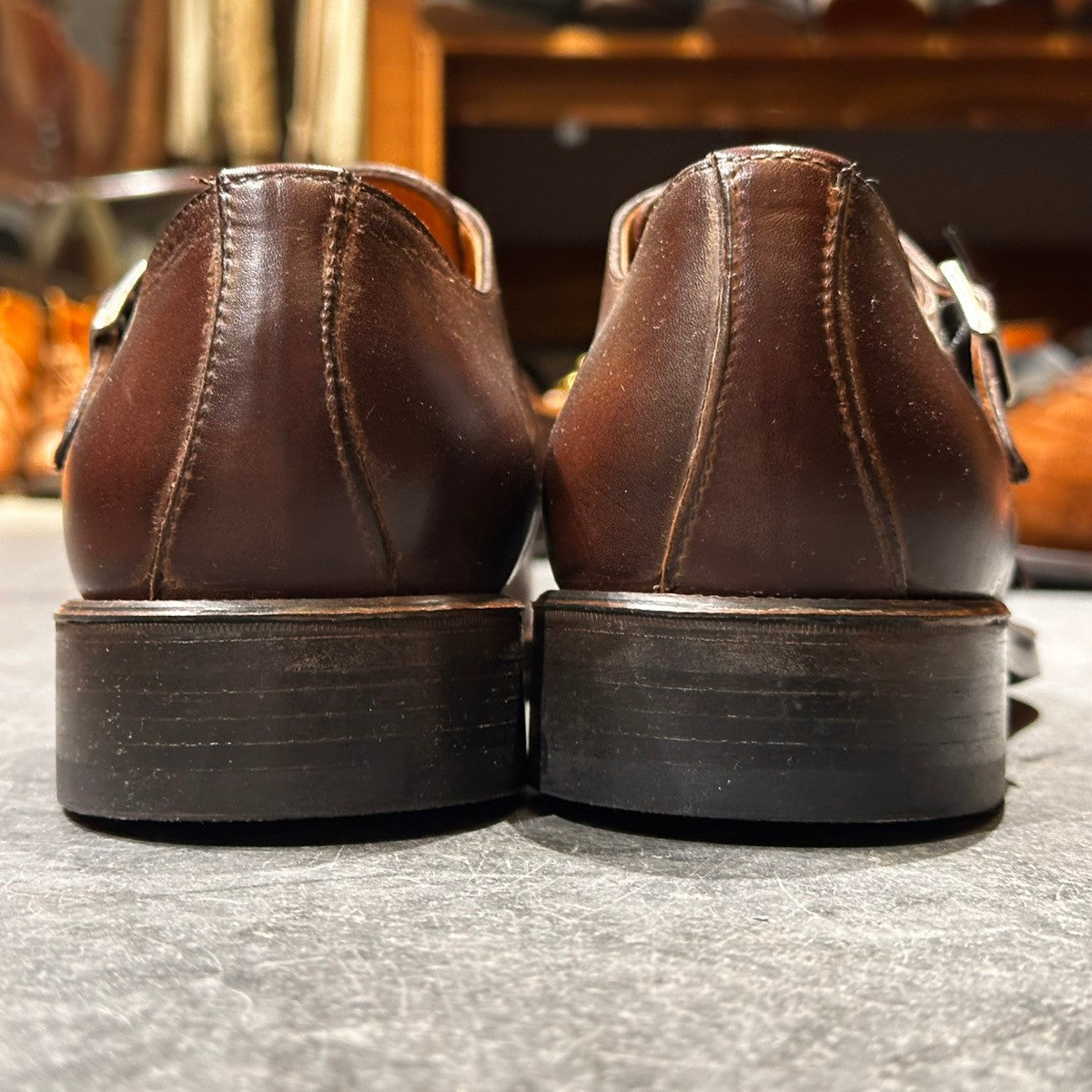 未使用品【Stefano Branchini】ステファノブランキーニ ST181 ダブルモンクストラップ カーフ ブラウン サイズ42