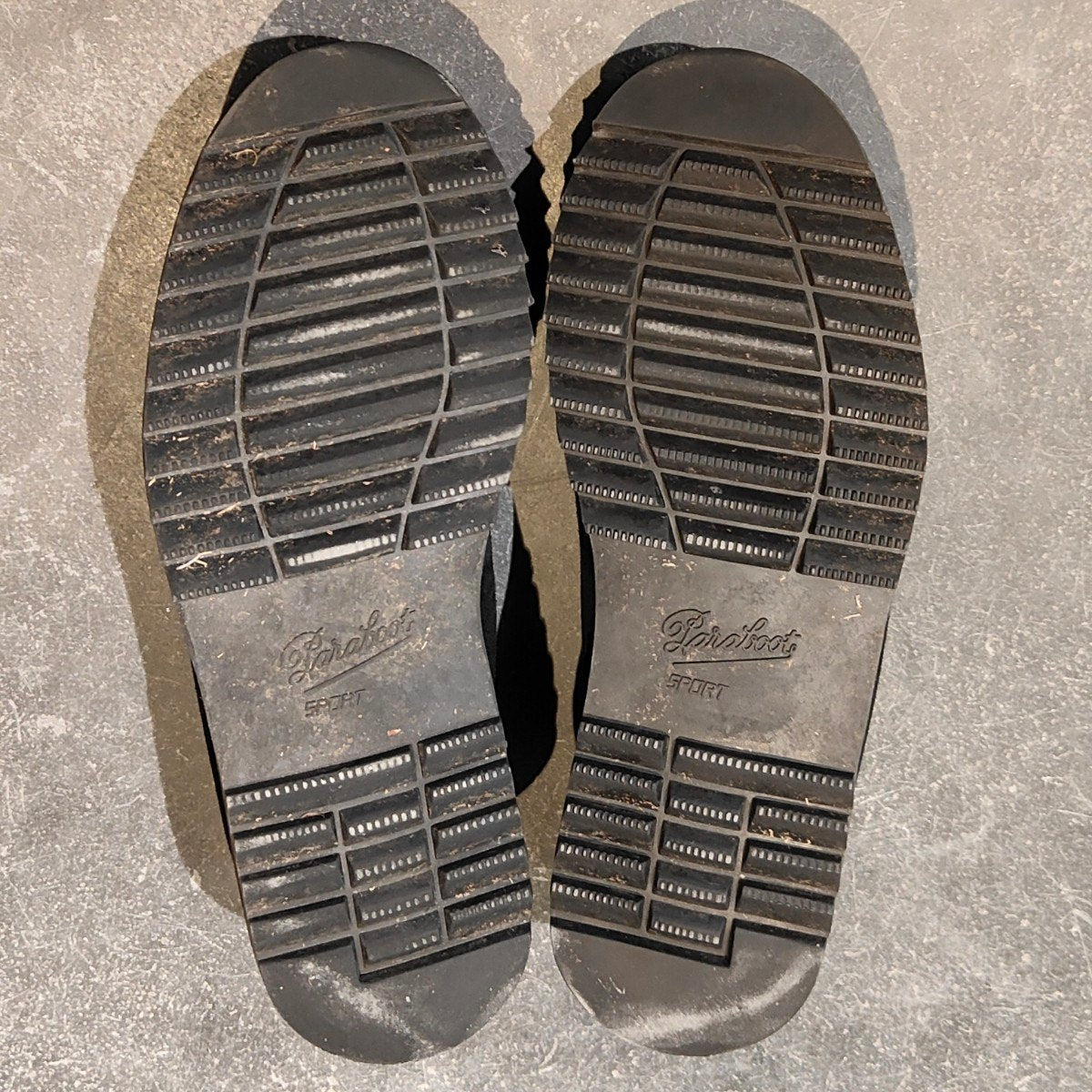 希少 使用数回【Paraboot】パラブーツ DOMINGUE  KAPTAIN SUNSHINE別注 Uチップ スエードカーフコンビ ブラック サイズ UK6.5