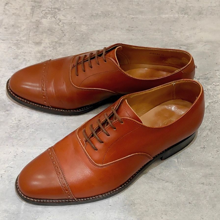 【Lloyd Footwear】ロイドフットウェア M3264M パンチドキャップトゥ カーフ ブラウン サイズUK7