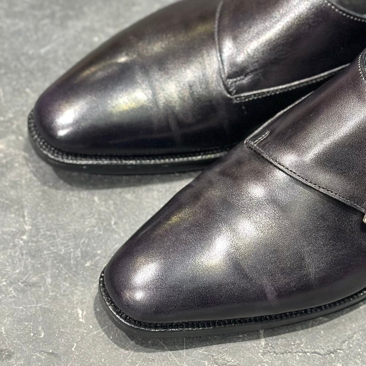 美品【John Lobb】ジョンロブ ダブルモンク チャペル ミュージアムカーフ ブラック サイズ6E 8000ラスト