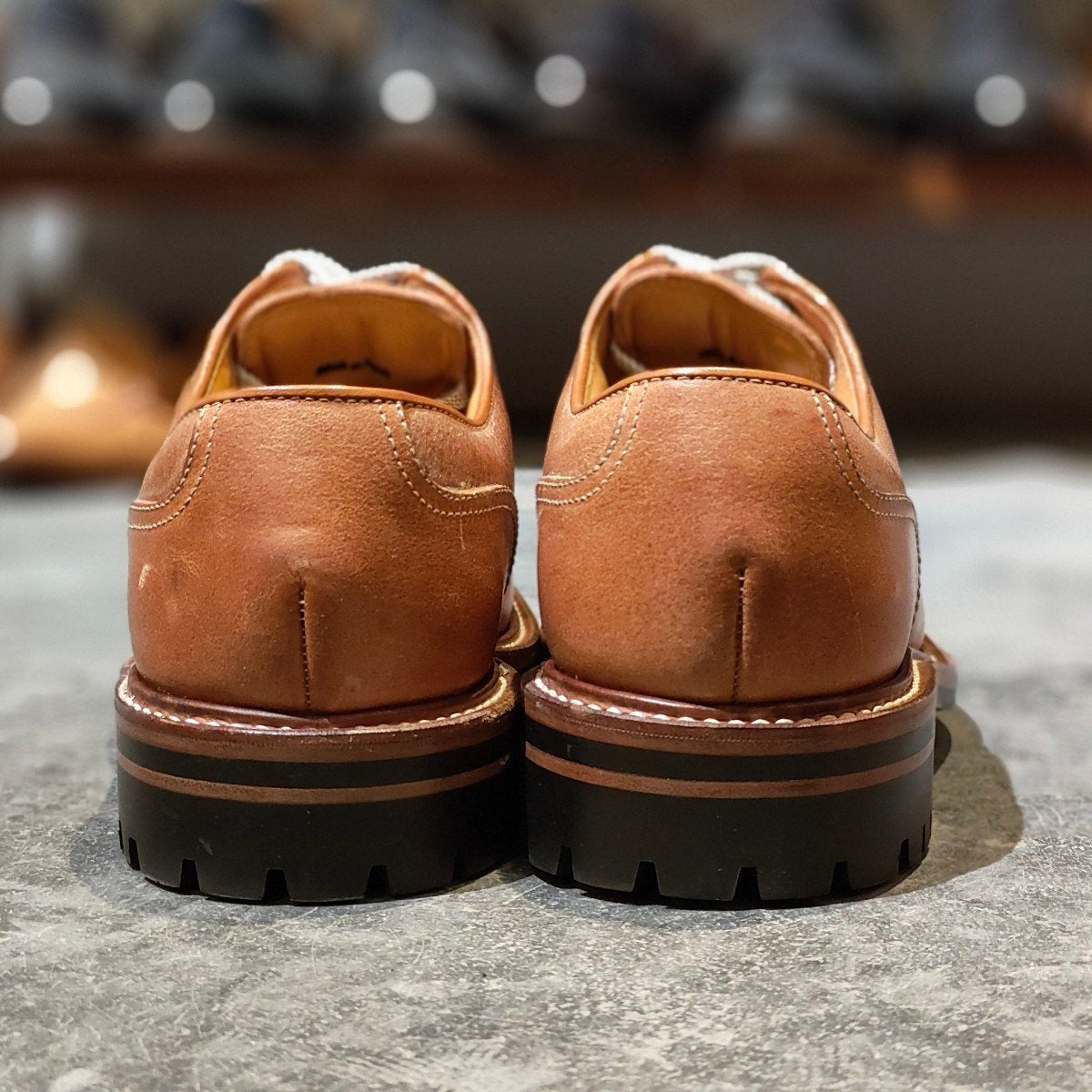 新品未使用【manufacturers standard】 マニュファクチャーズ ホリデーシューズ ホースバットリバース ブラウン サイズUK7.5