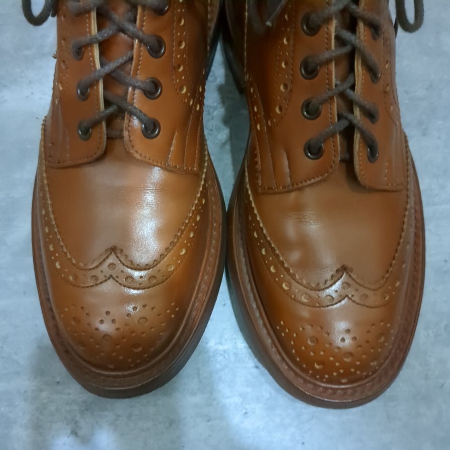 【Tricker's】トリッカーズ M2508 カントリーブーツ カーフ メンズ サイズUK7.5 ブラウン