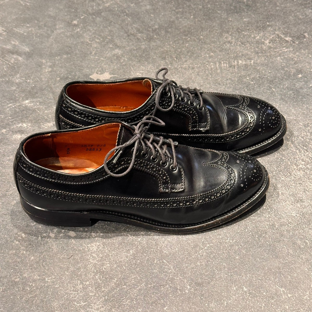 【ALDEN】オールデン 58853 ユナイテッドアローズ別注 58853 LWB フルブローグ コードバン ブラック サイズUS7D モディファイドラスト