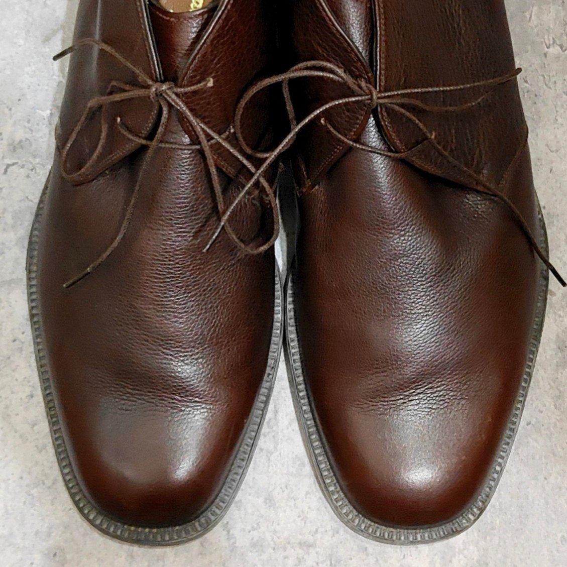 【Salvatore Ferragamo】サルヴァトーレフェラガモ  チャッカブーツ グレインレザー ブラウン サイズUK8.5EE