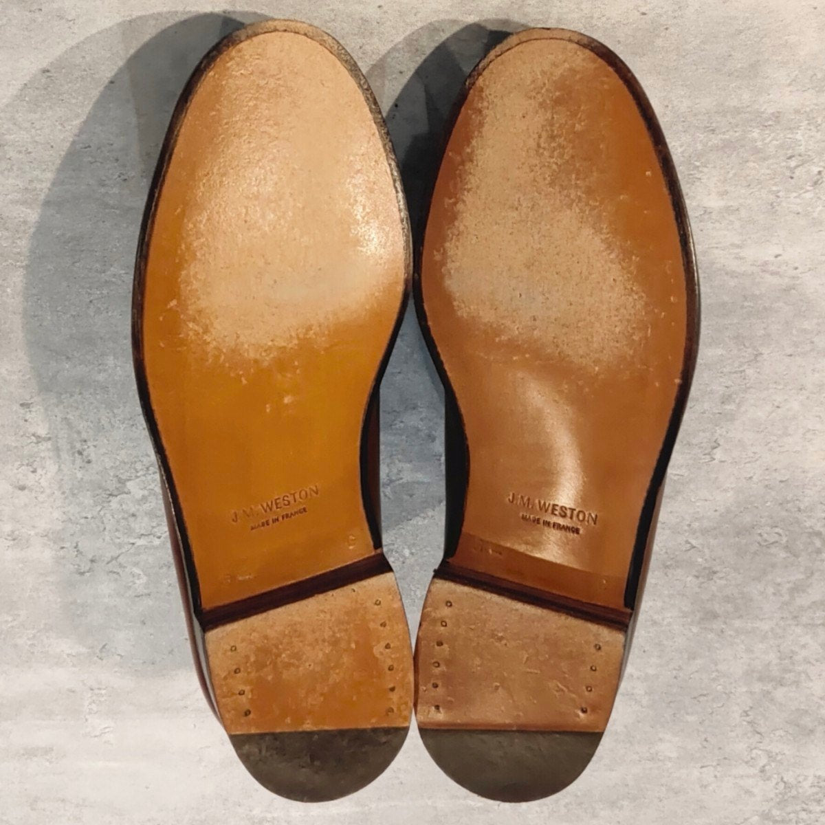 使用数回【J.M.WESTON】ジェイエムウエストン 180 シグニチャーローファー ボックスカーフ タンブラウン サイズ UK5.5C 41ラスト 参考定価￥165,000-