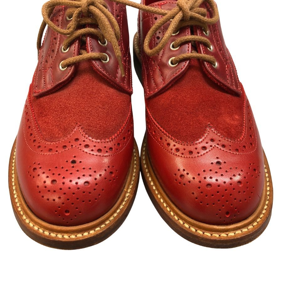 【Tricker’s】トリッカーズ L5633 カントリーシューズ カーフ スエード レッド UK4ハーフ