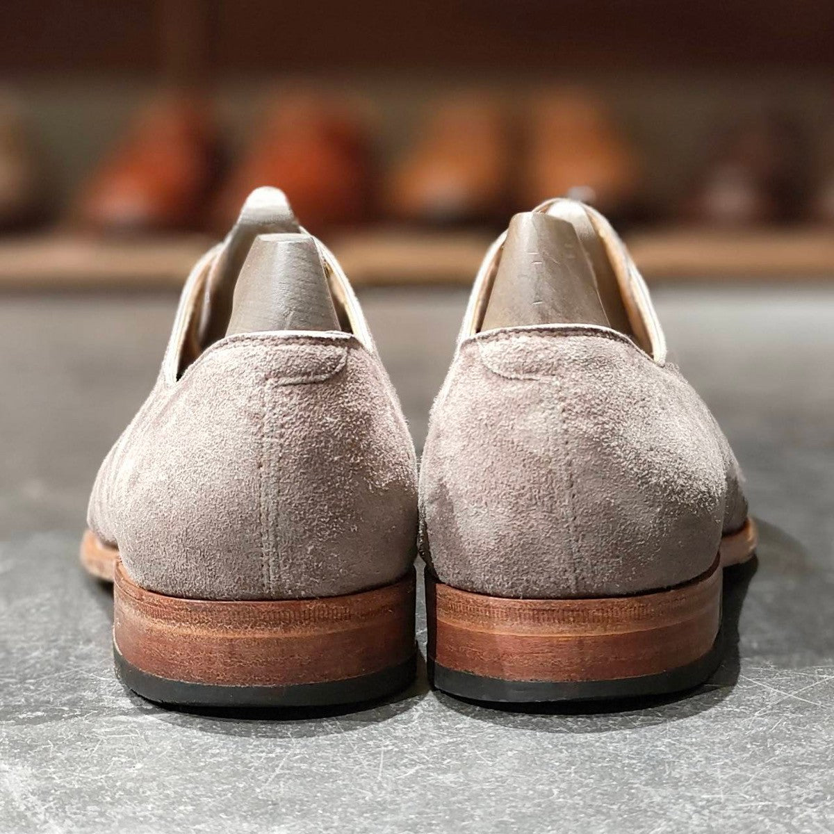 【ジョンロブ×ポールスミス】JOHN LOBB×Paul Smith  2アイレット ダービー スエード グレー サイズ 7E 8000ラスト