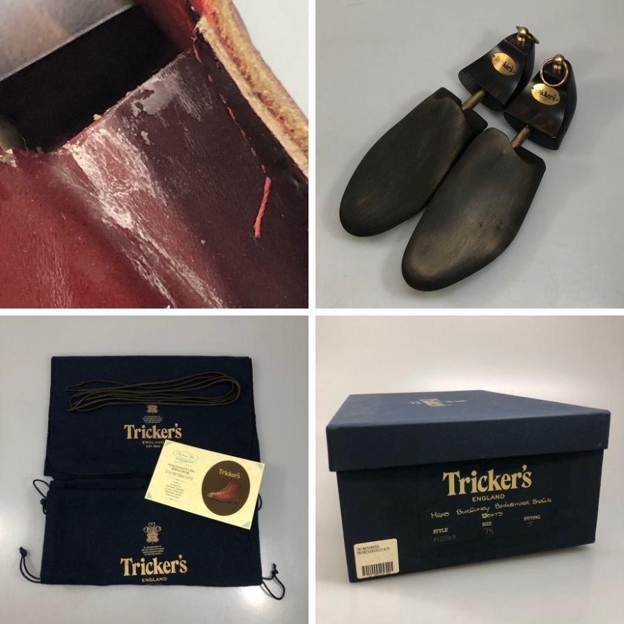【Tricker's】トリッカーズ カントリーブーツ モールトン ウイングチップ 939853 M2508 ボルドー メンズ UK7ハーフ-5