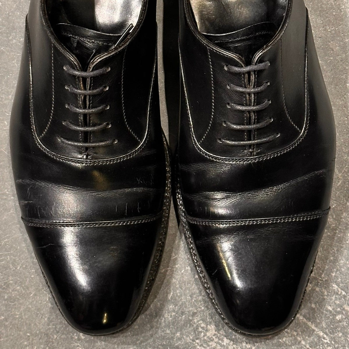 【CROCKETT&JONES】クロケット&ジョーンズ ストレートチップ オードリー カーフ ブラック サイズUK6D 337ラスト