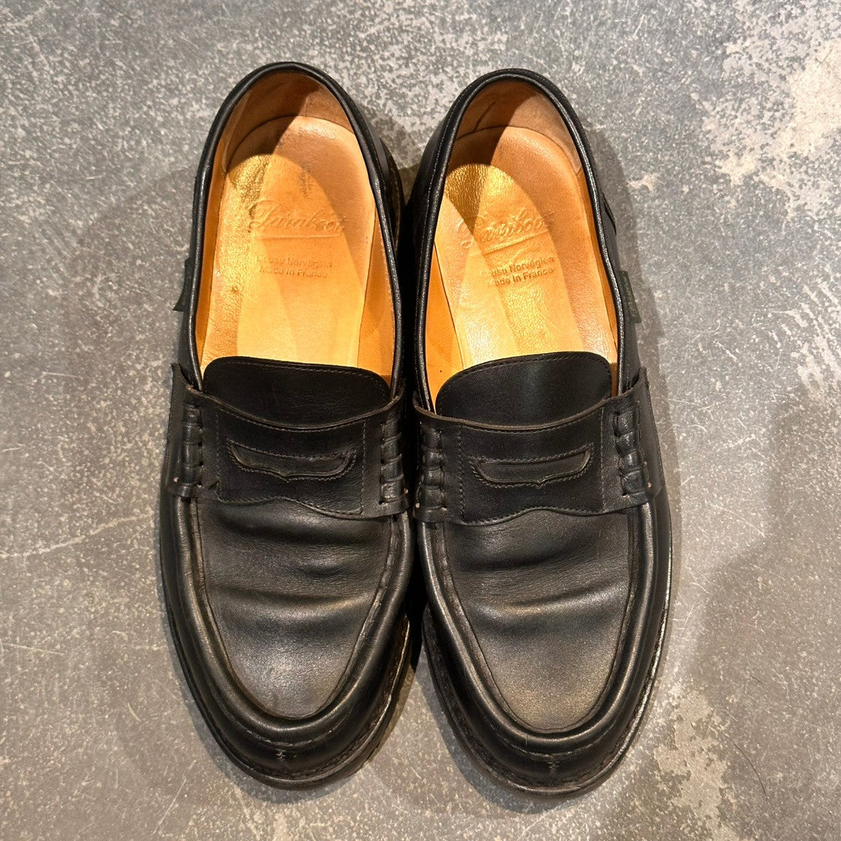 美品【PARABOOT】パラブーツ ランス ローファー リスレザー ブラック サイズUK6