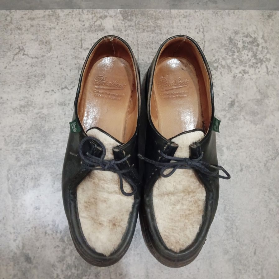 【PARABOOT】パラブーツ レザーシューズ ミカエル チロリアンシューズ ポニー ブラック メンズ サイズ42