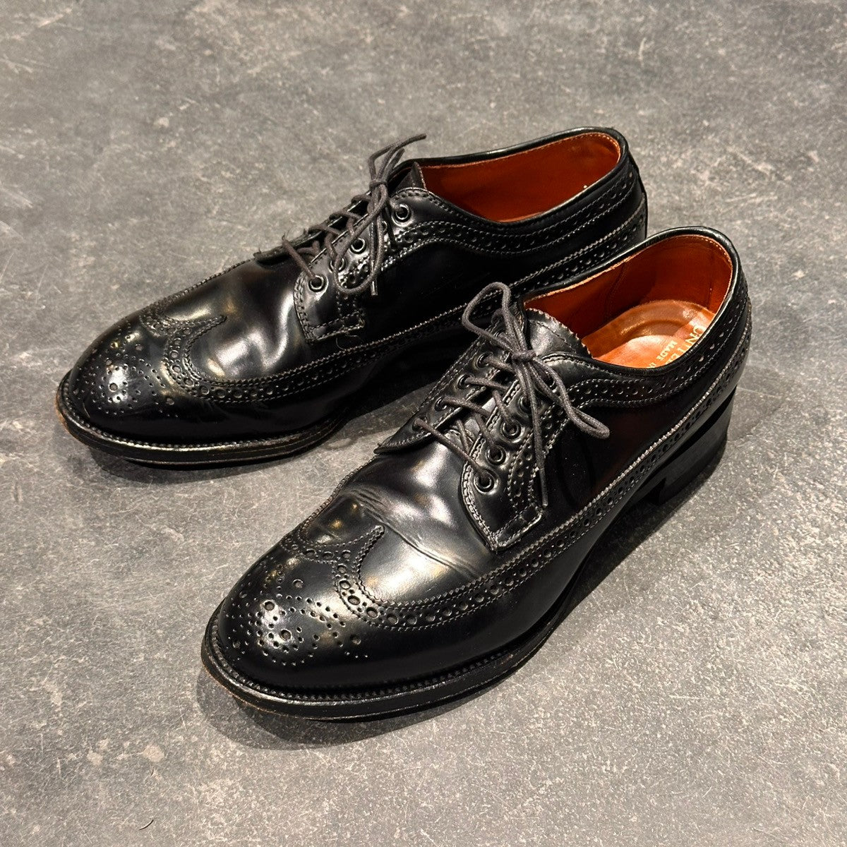【ALDEN】オールデン 58853 ユナイテッドアローズ別注 58853 LWB フルブローグ コードバン ブラック サイズUS7D モディファイドラスト