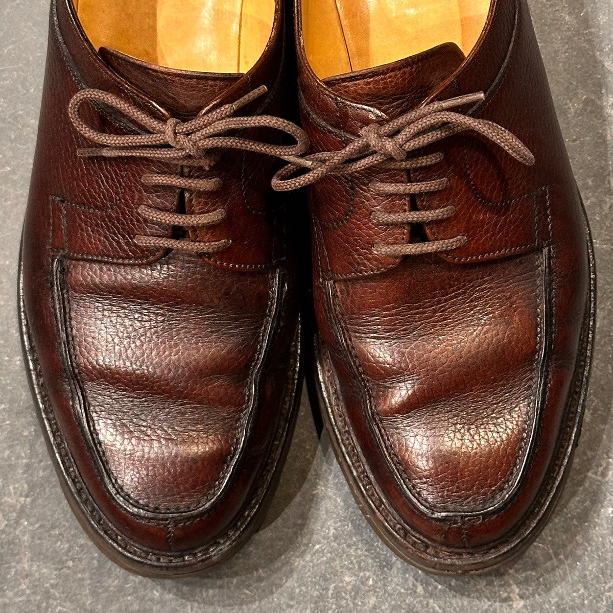 【JOHNLOBB】ジョンロブ ウゼス Uチップ グレインレザー ダークブラウン サイズUK6相当