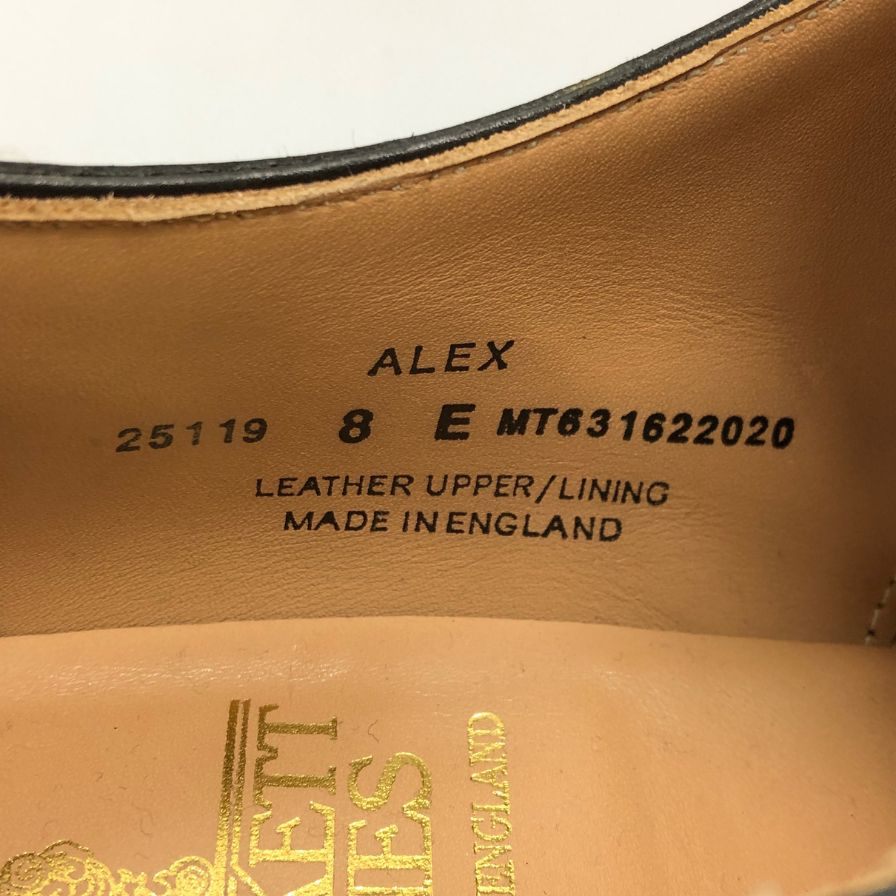 【CROCKETT&JONES】クロケット&ジョーンズ  ビジネスシューズ プレーントゥ ブラック（黒） サイズ 8 ラスト