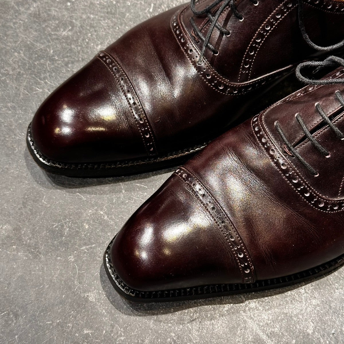 【VASS】ヴァーシュ  ビジネスシューズ カーフ パンチドキャップトゥ バーガンディ サイズ41.5E