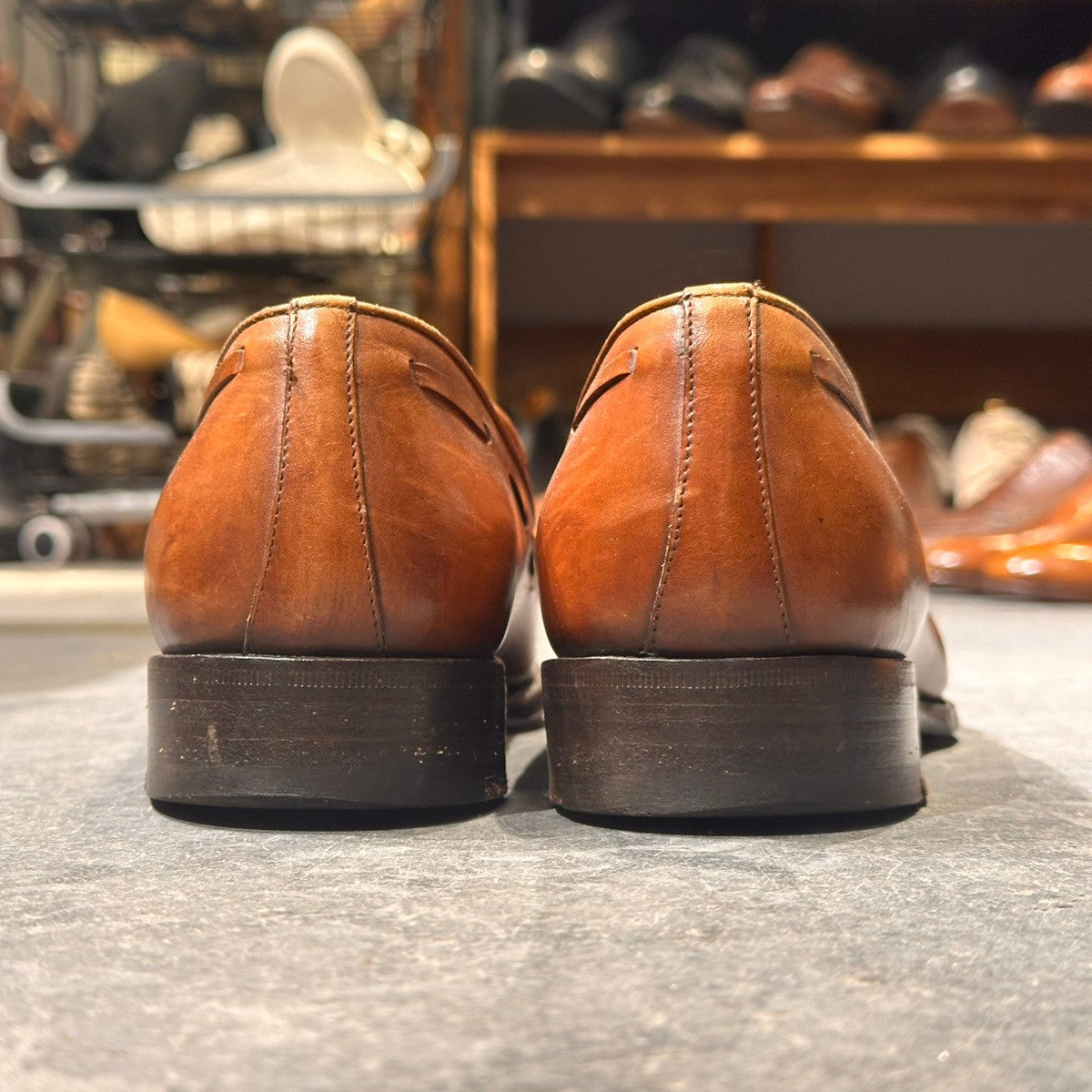 【F.lli Giacometti】フラテッリ ジャコメッティ FG190 タッセルローファー カーフ ブラウン サイズ40