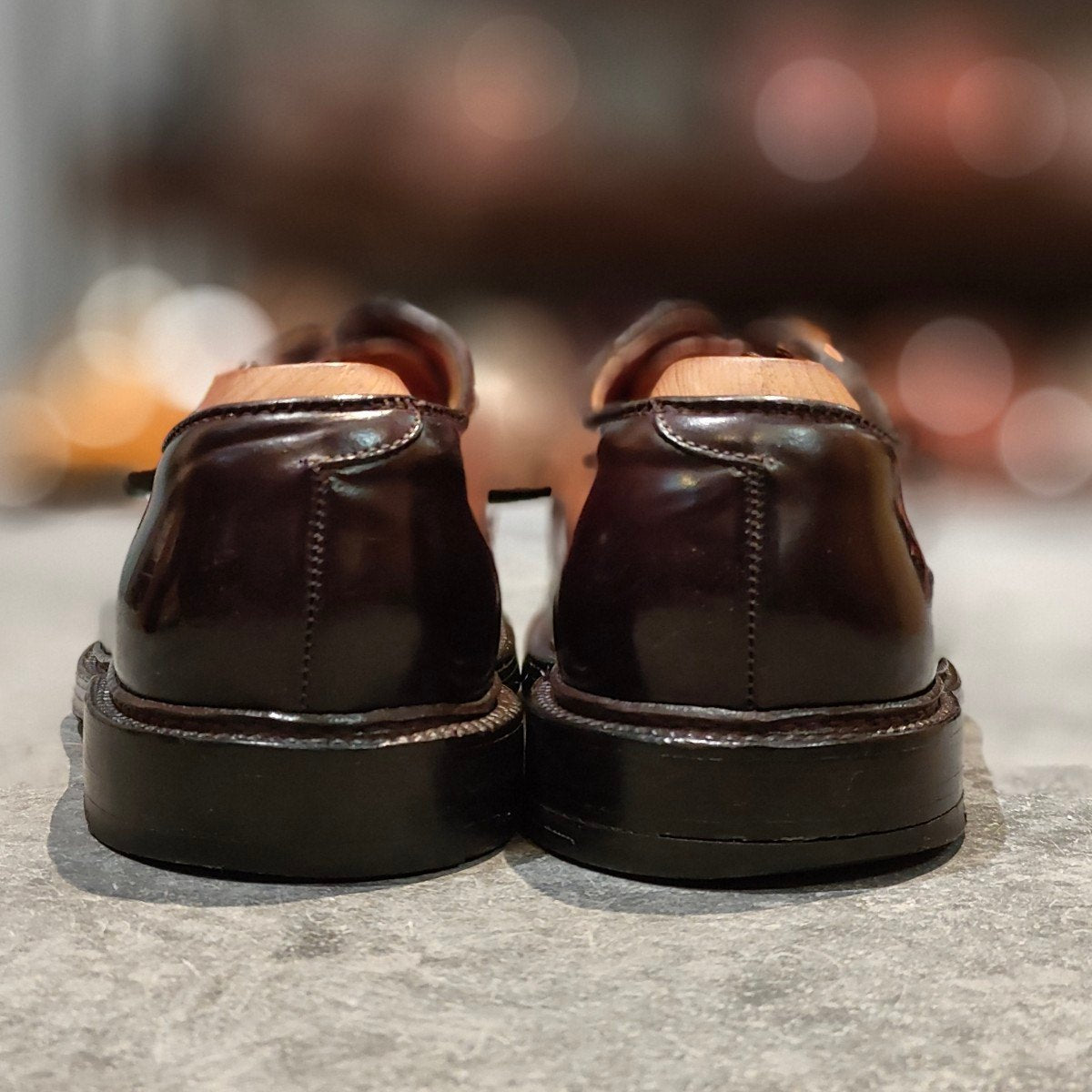 極美品 【ALDEN】オールデン 990 プレーントゥ コードバン ダークバーガンディ サイズUS7.5E バリーラストラスト 参考定価 ￥220,000-
