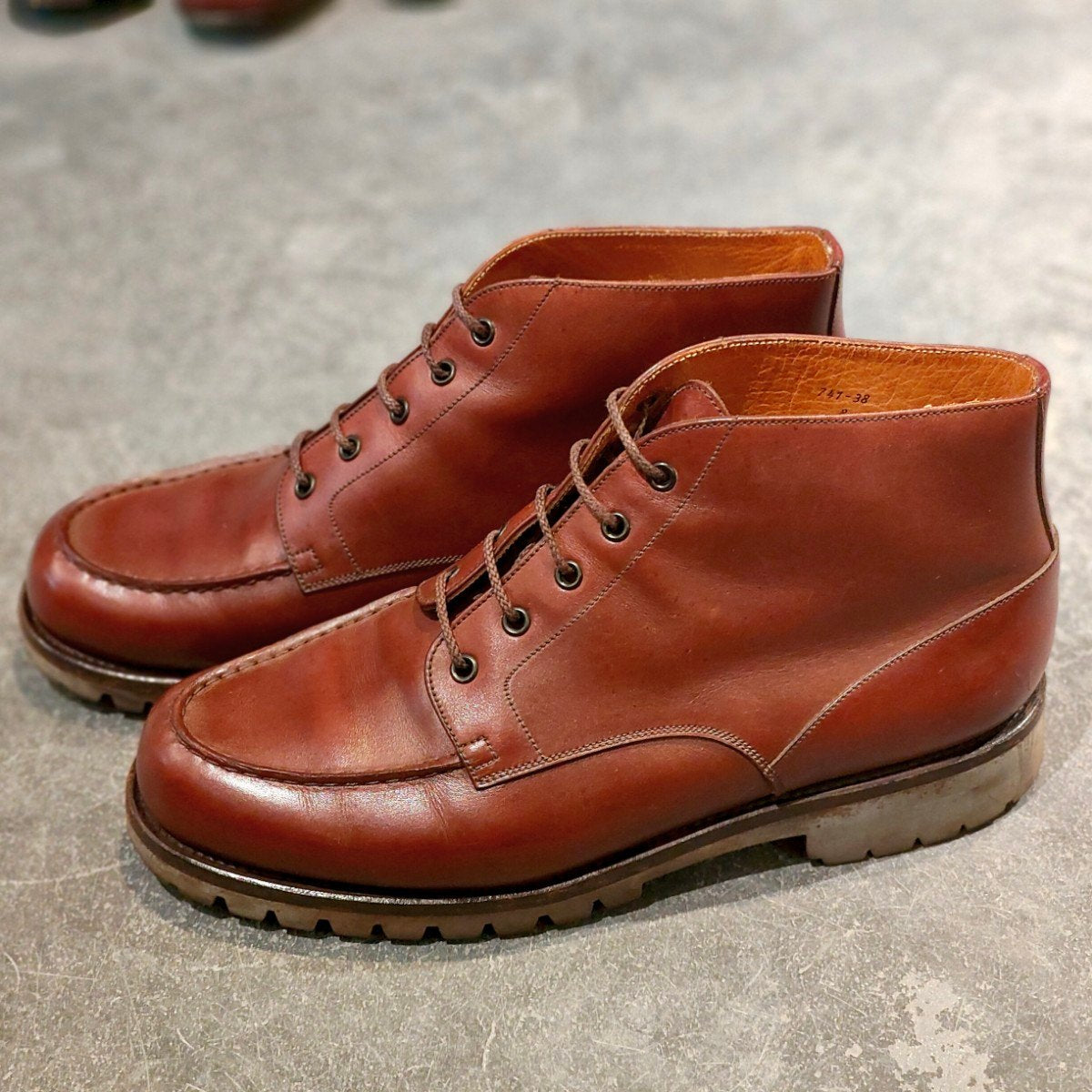 希少 【J.M.WESTON】ジェイエムウエストン 741 ゴルフブーツ  Uチップ カーフ ブラウン サイズUK8D 38ラスト
