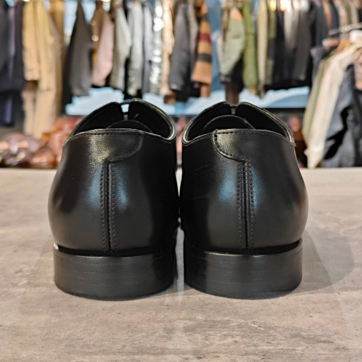 使用数回【CROCKETT&JONES】クロケット&ジョーンズ ストレートチップ オードリー カーフ ブラック サイズUK5.5D 337ラスト 参考定価￥169,400-