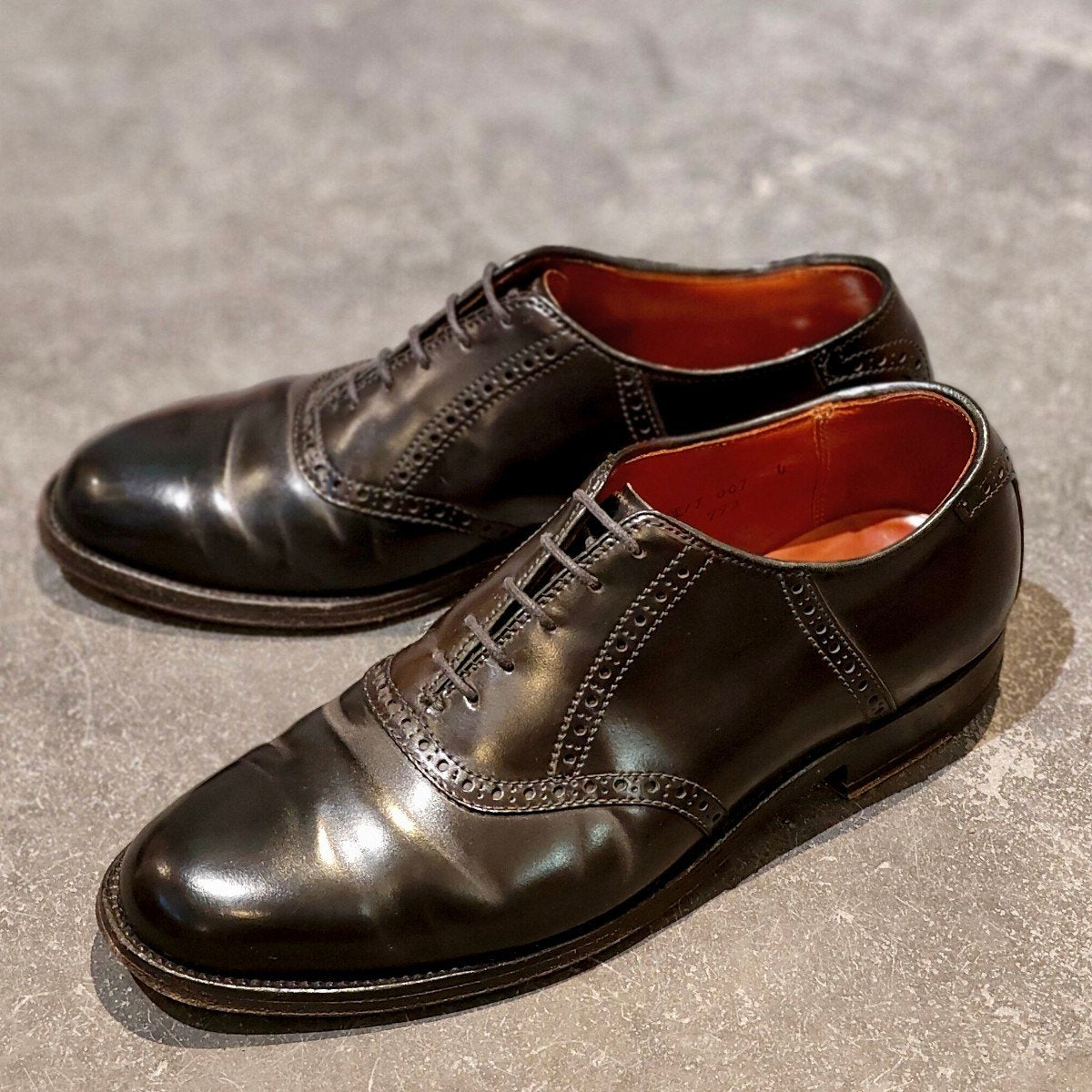 美品【ALDEN】オールデン シップス別注 993 サドル コードバン ブラック サイズ US7.5D バリーラスト