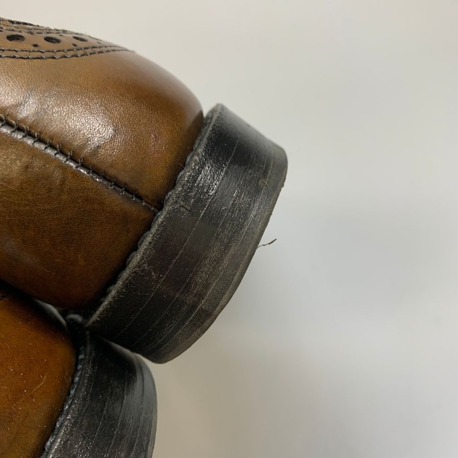 【ALLEN EDMONDS】アレンエドモンズ レザーシューズ ストランド セミブローグ カーフ ブラウン サイズUS7.5 メンズ Strand