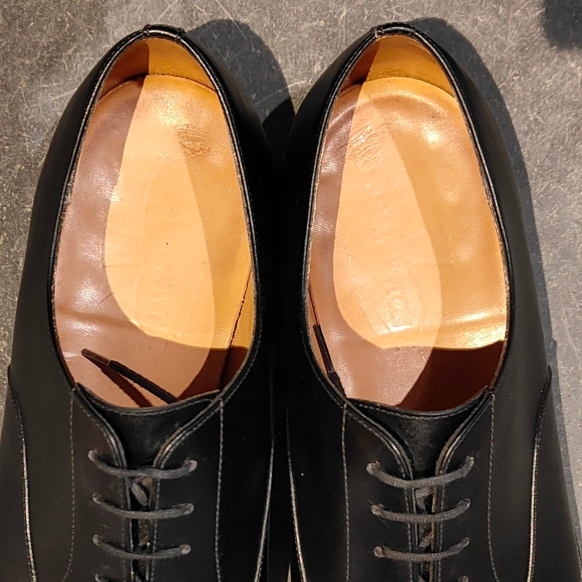 極美品【J.M.WESTON】ジェイエムウエストン 300 ストレートチップ カーフ ブラック UK7.5E 11ラスト 参考定価￥170,500-