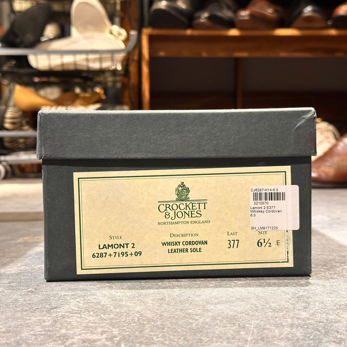 希少【Crockett&Jones】クロケット&ジョーンズ ラモント2 LAMONT2 プレーントゥ ウイスキーコードバン仕様 ブラウン サイズUK6.5 377ラスト