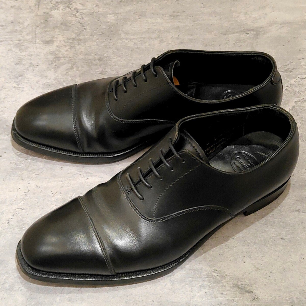 【CROCKETT&JONES】クロケット＆ジョーンズ オードリー3 ストレートチップ カーフ ブラック サイズUK5E 363ラスト