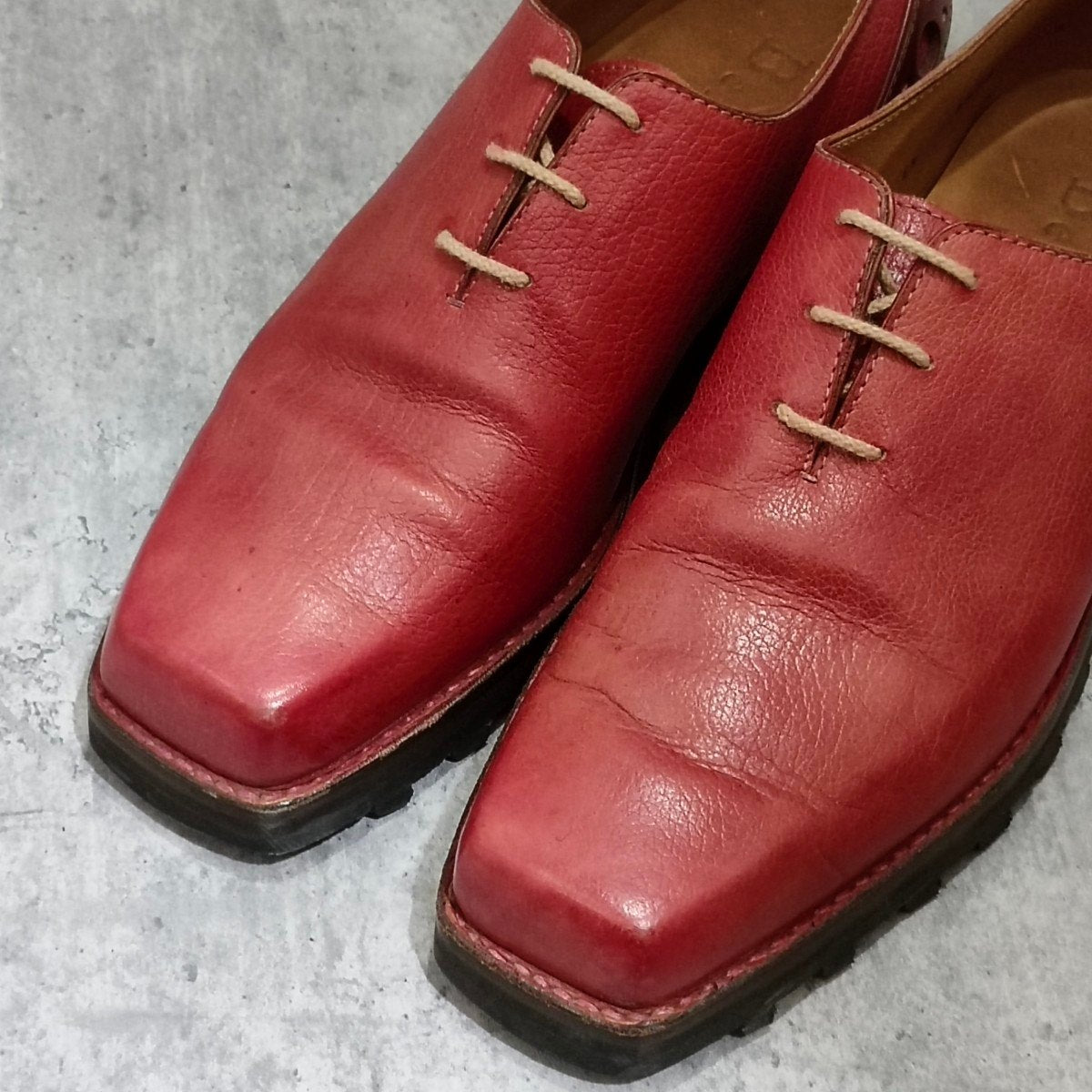 【BERLUTI】ベルルッティ ウルテマ スクエアトゥ ホールカット グレインレザー レッド  サイズUK6.5