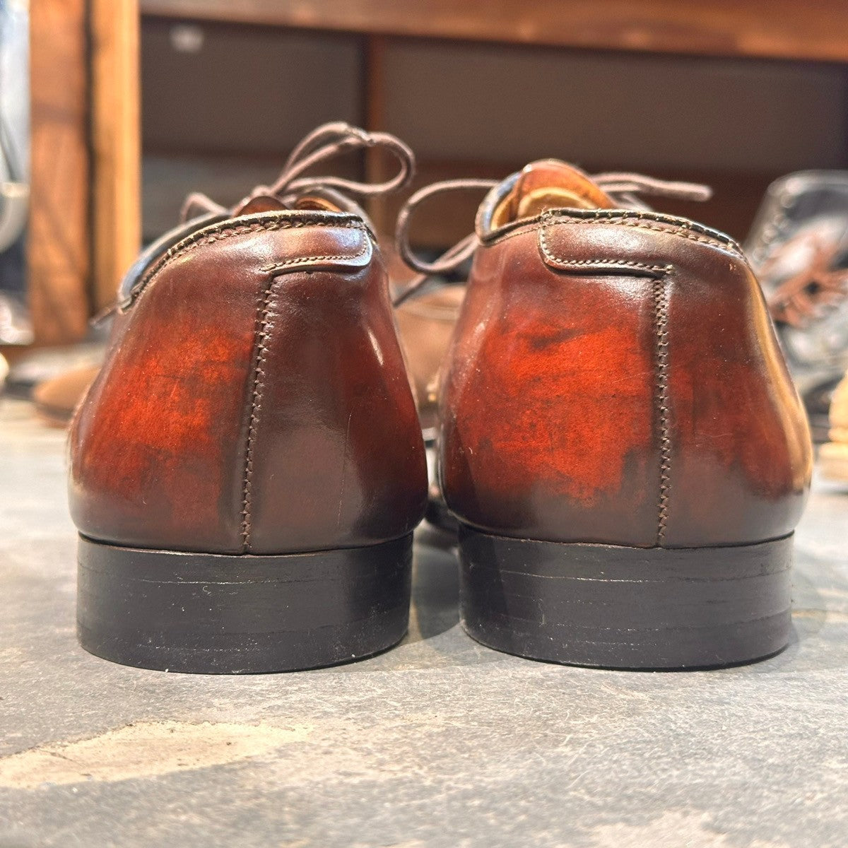 【ALDEN】オールデン 5492 MARINA DE BOURBON別注 Vチップ コードバン ダークバーガンディ サイズUS7.5D モディファイドラスト