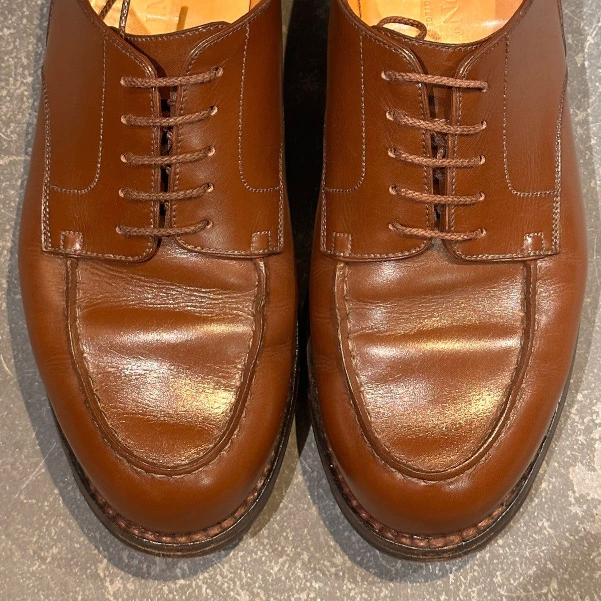 【J.M.WESTON】ジェイエムウエストン 641 ゴルフ Uチップ カーフ ブラウン サイズUK6D 31ラスト
