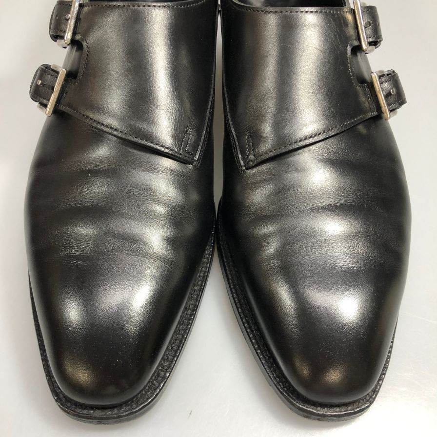 【JOHNLOBB】ジョンロブ チャペル ダブルモンク レザーシューズ カーフ ブラック 6E