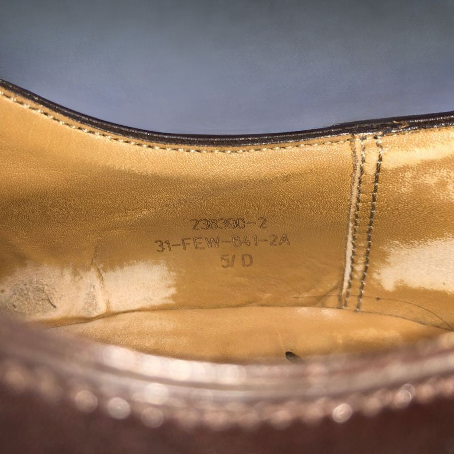 【J.M.WESTON】ジェイエムウエストン 641 ビジネスシューズ カーフ ブラウン（茶系） サイズ UK5D ラスト