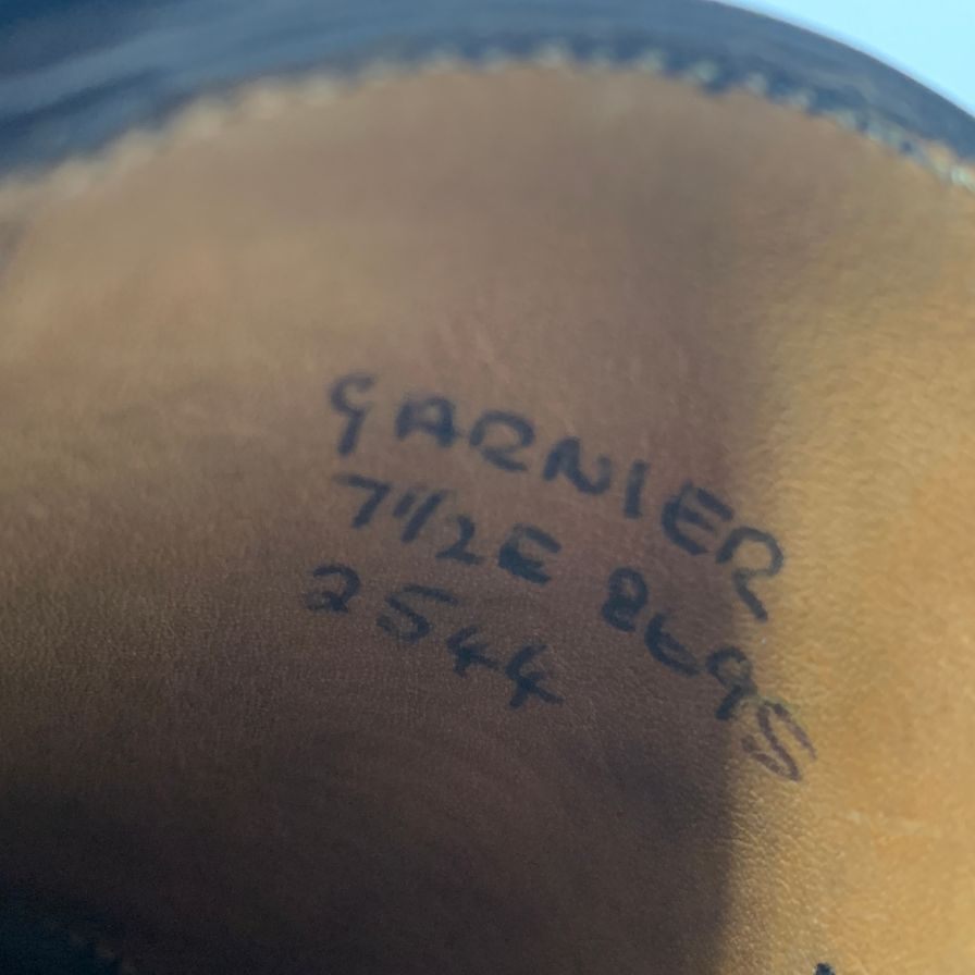 【JOHN LOBB】ジョンロブ レザーシューズ ガルニエ 内羽根 プレーントゥ カーフ レザー 8695ラスト メンズ ブラック 25