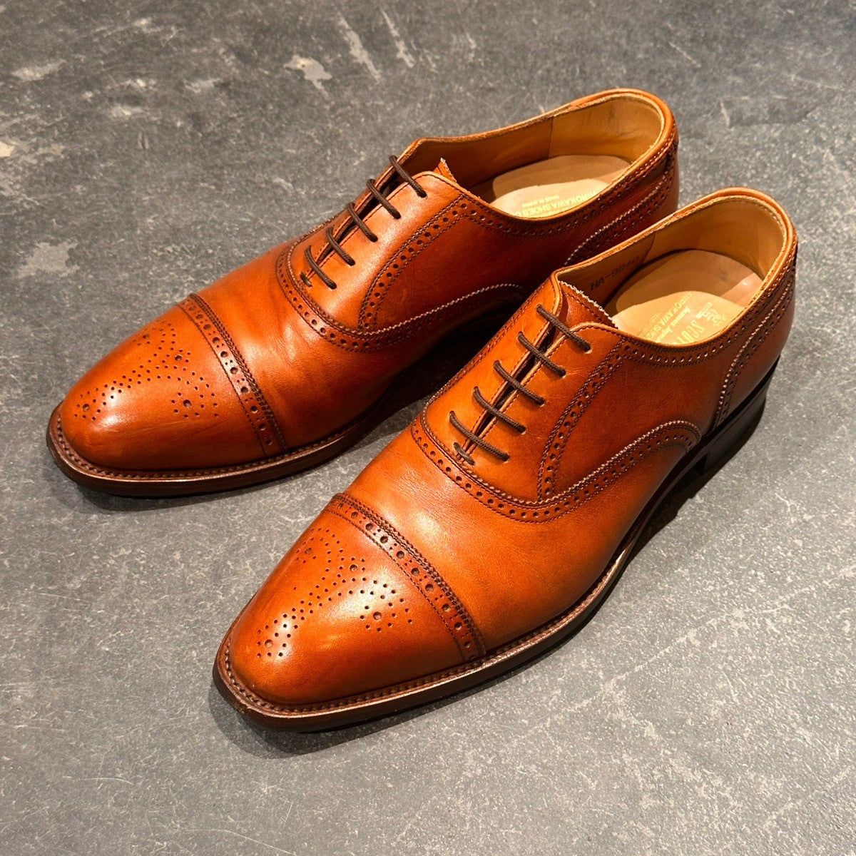 【SCOTCH GRAIN】スコッチグレイン 9040 セミブローグ カーフ ブラウン サイズ25