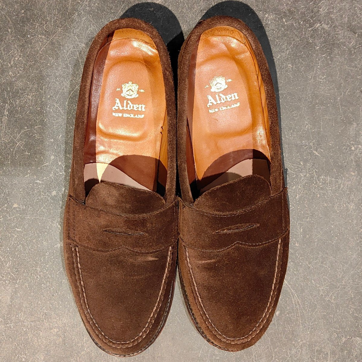 極美品 【ALDEN】オールデン 62457 ペニーローファー スエード